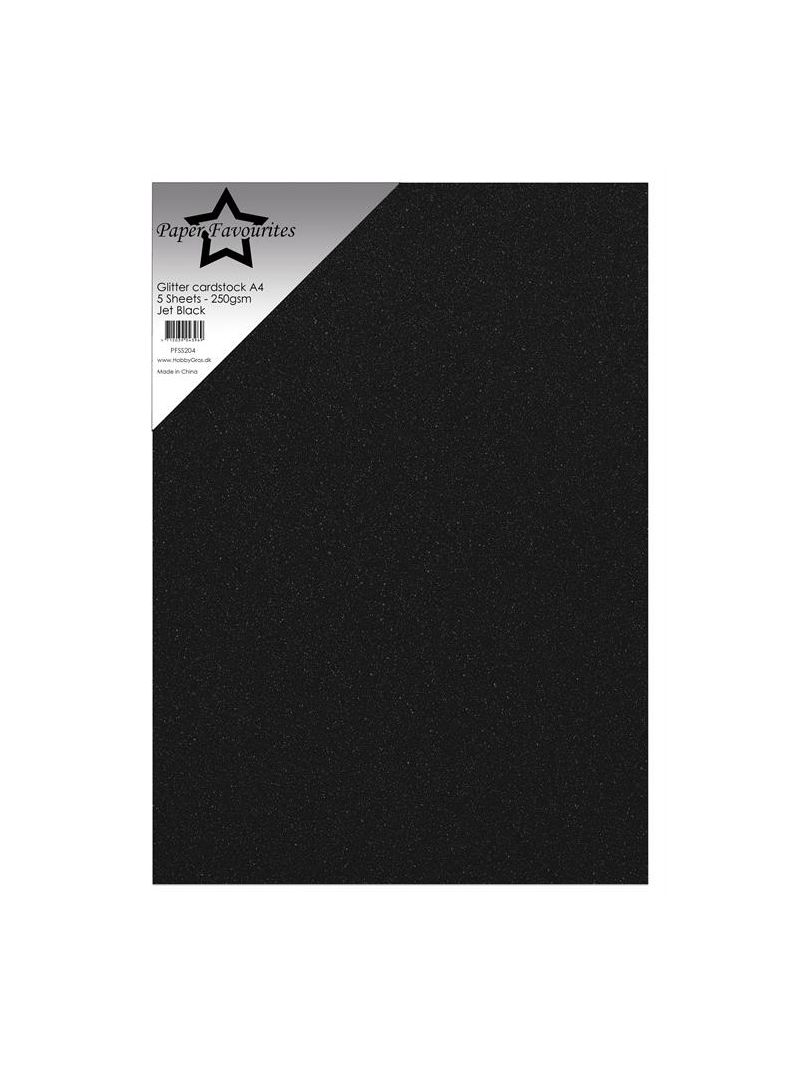 584204 Paper Favourites Glitter Cardstock "Jet Black" PFSS204