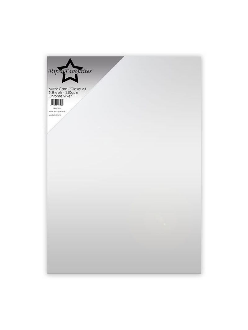 281103 Paper Favourites Mirror Card Glossy "Chrome Silver" PFSS103