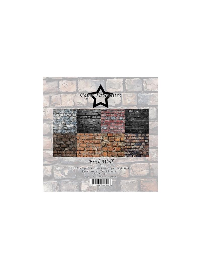 278516 Paper Favourites Paper Pack "Brick Wall" PF516