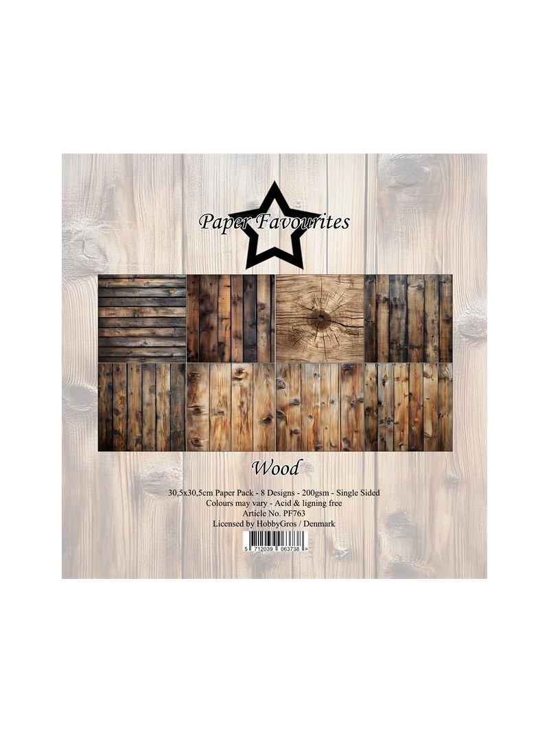 278763 Paper Favourites Paper Pack "Wood" PF763